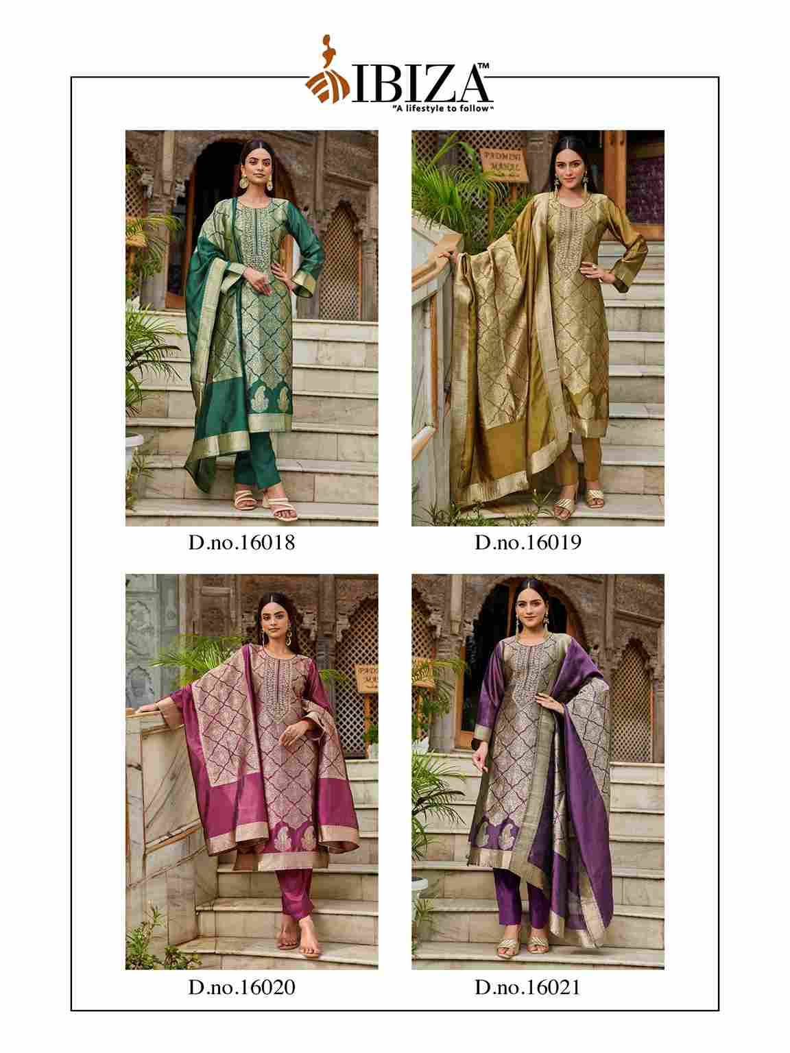 Sakhi Vol-13 By Ibiza 16018 To 16021 Series Designer Festive Suits Beautiful Fancy Stylish Colorful Party Wear & Occasional Wear Pure Silk Jacquard Dresses At Wholesale Price