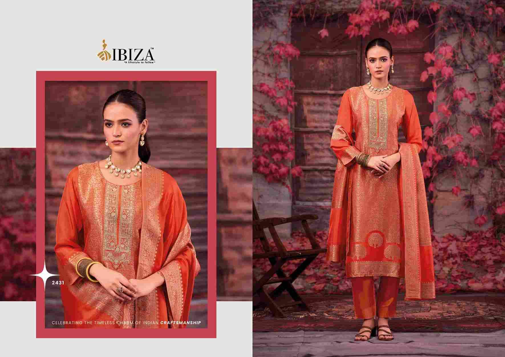 Sakhi Vol-14 By Ibiza 2431 To 2434 Series Designer Festive Suits Beautiful Fancy Stylish Colorful Party Wear & Occasional Wear Pure Silk Jacquard Dresses At Wholesale Price