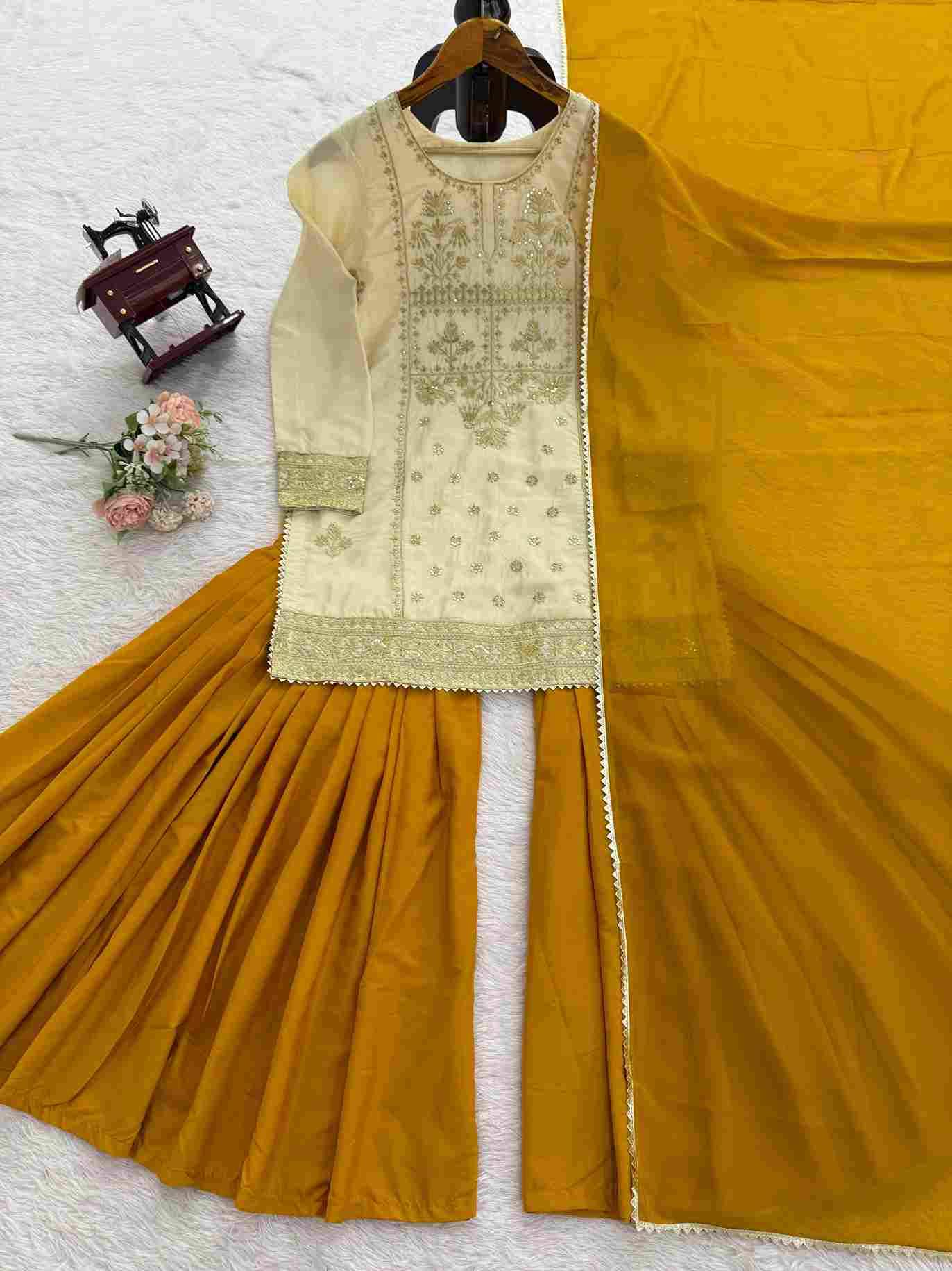 R-5918 By Fashid Wholesale Beautiful Sharara Suits Colorful Stylish Fancy Casual Wear & Ethnic Wear Natural Crepe Dresses At Wholesale Price