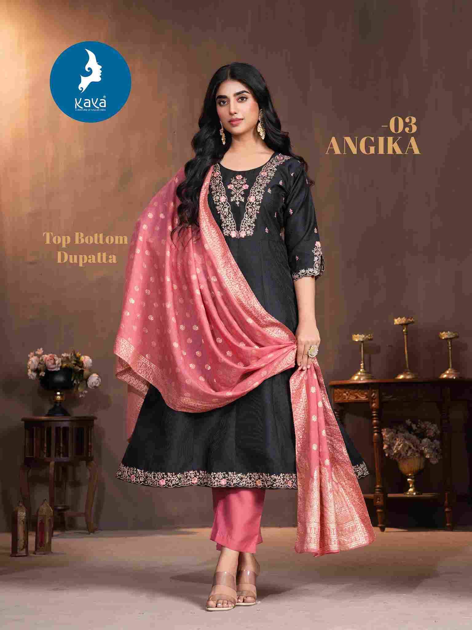 Angika By Kaya 01 To 06 Series Designer Anarkali Suits Beautiful Stylish Fancy Colorful Party Wear & Occasional Wear Gadhwal Silk Print Dresses At Wholesale Price