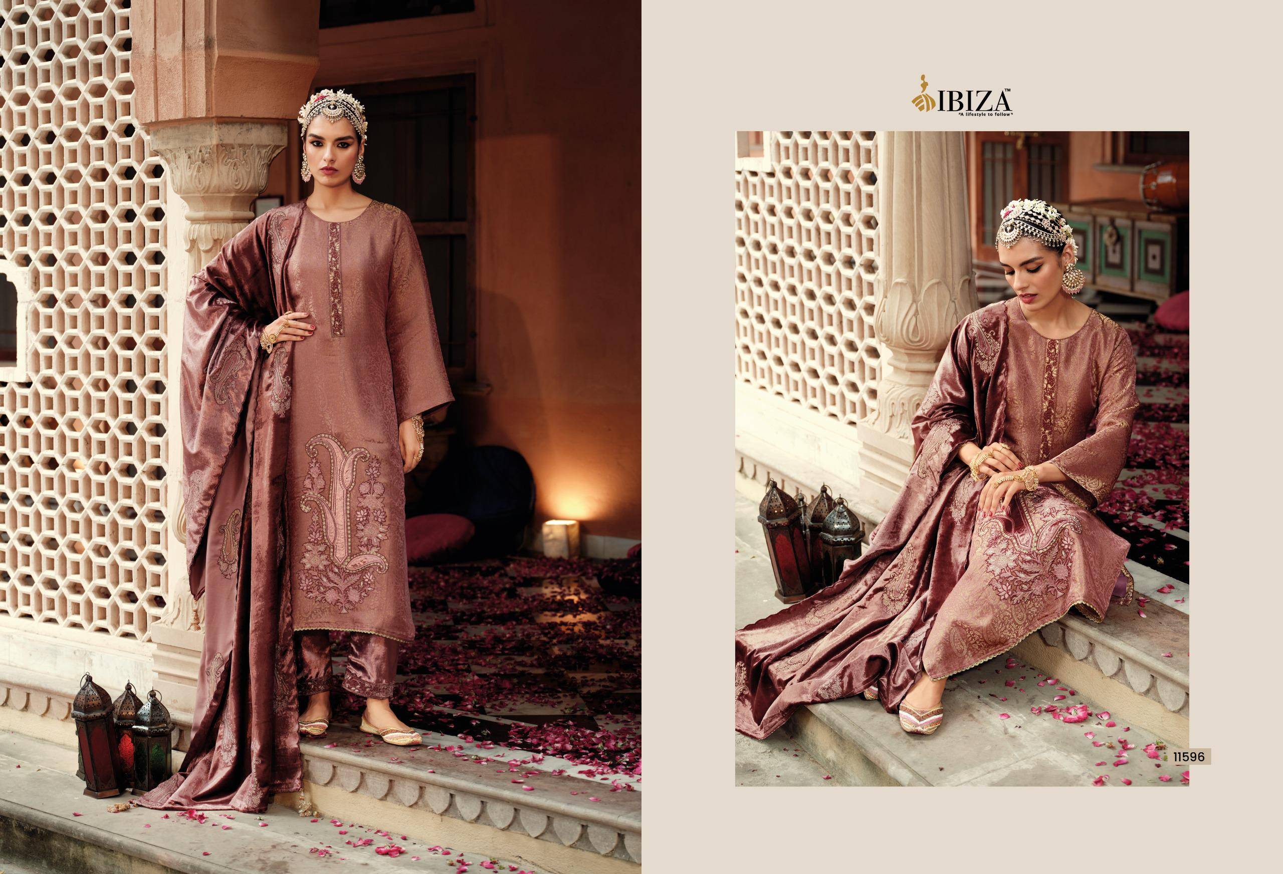 Zoella By Ibiza 11591 To 11596 Series Beautiful Festive Suits Colorful Stylish Fancy Casual Wear & Ethnic Wear Pure Banarasi Silk Dresses At Wholesale Price