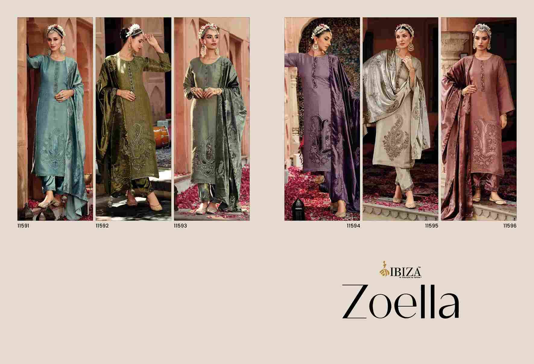 Zoella By Ibiza 11591 To 11596 Series Beautiful Festive Suits Colorful Stylish Fancy Casual Wear & Ethnic Wear Pure Banarasi Silk Dresses At Wholesale Price