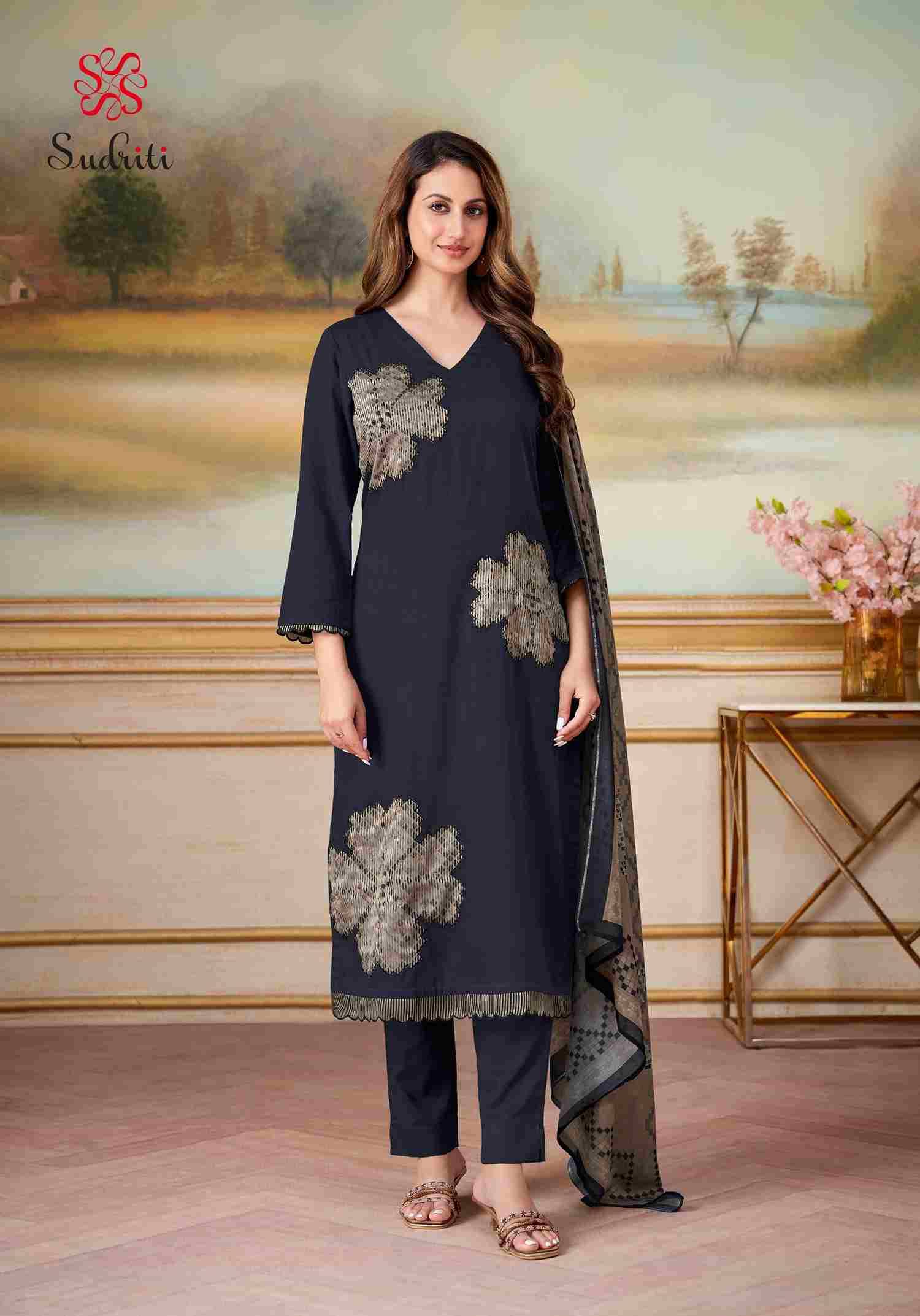 Ehsas By Sudriti Beautiful Stylish Festive Suits Fancy Colorful Casual Wear & Ethnic Wear & Ready To Wear Satin Print Dresses At Wholesale Price