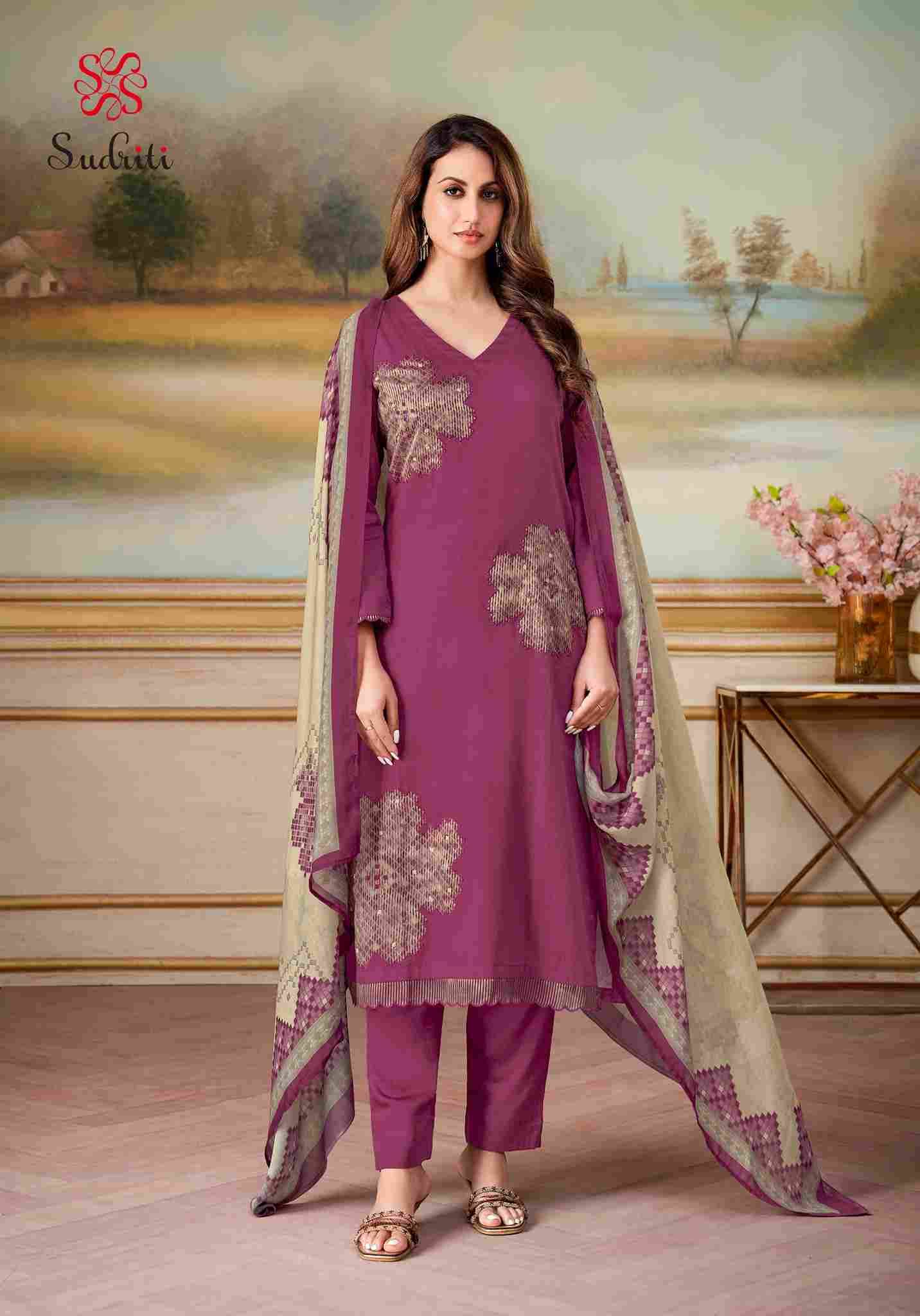 Ehsas By Sudriti Beautiful Stylish Festive Suits Fancy Colorful Casual Wear & Ethnic Wear & Ready To Wear Satin Print Dresses At Wholesale Price