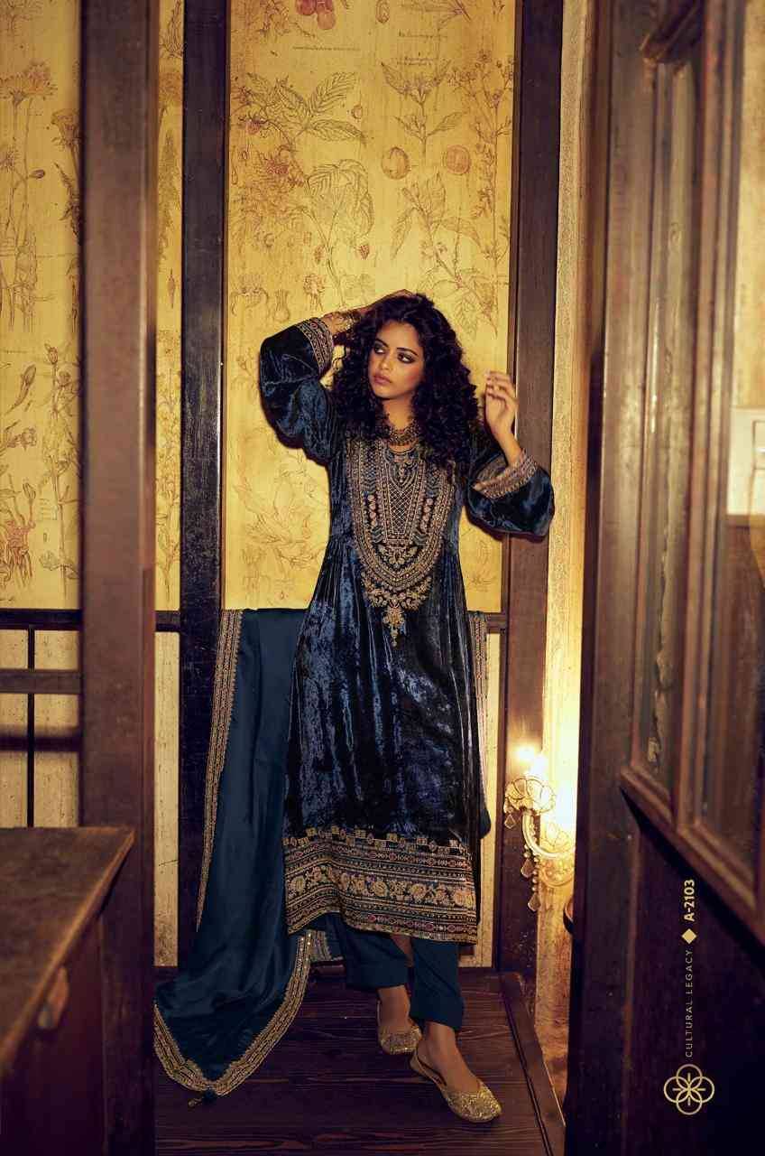 The Adams By Aiqa 2101 To 2106 Series Beautiful Festive Suits Colorful Stylish Fancy Casual Wear & Ethnic Wear Pure Viscose Velvet Dresses At Wholesale Price