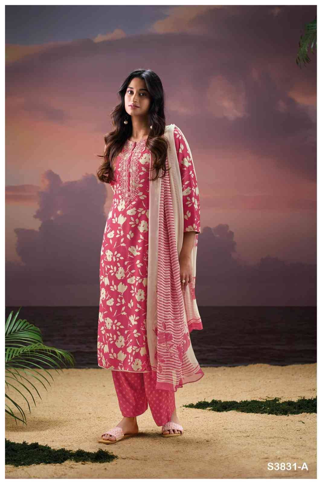 Brylee-3831 By Ganga Fashion 3831-A To 3831-D Series Beautiful Festive Suits Colorful Stylish Fancy Casual Wear & Ethnic Wear Pure Pashmina Dresses At Wholesale Price