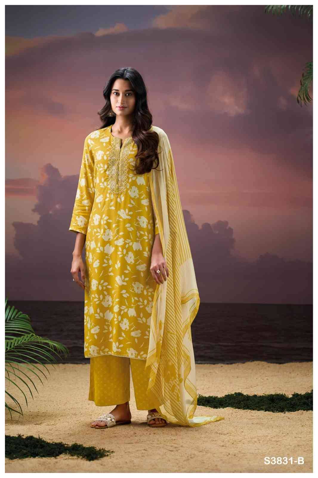 Brylee-3831 By Ganga Fashion 3831-A To 3831-D Series Beautiful Festive Suits Colorful Stylish Fancy Casual Wear & Ethnic Wear Pure Pashmina Dresses At Wholesale Price