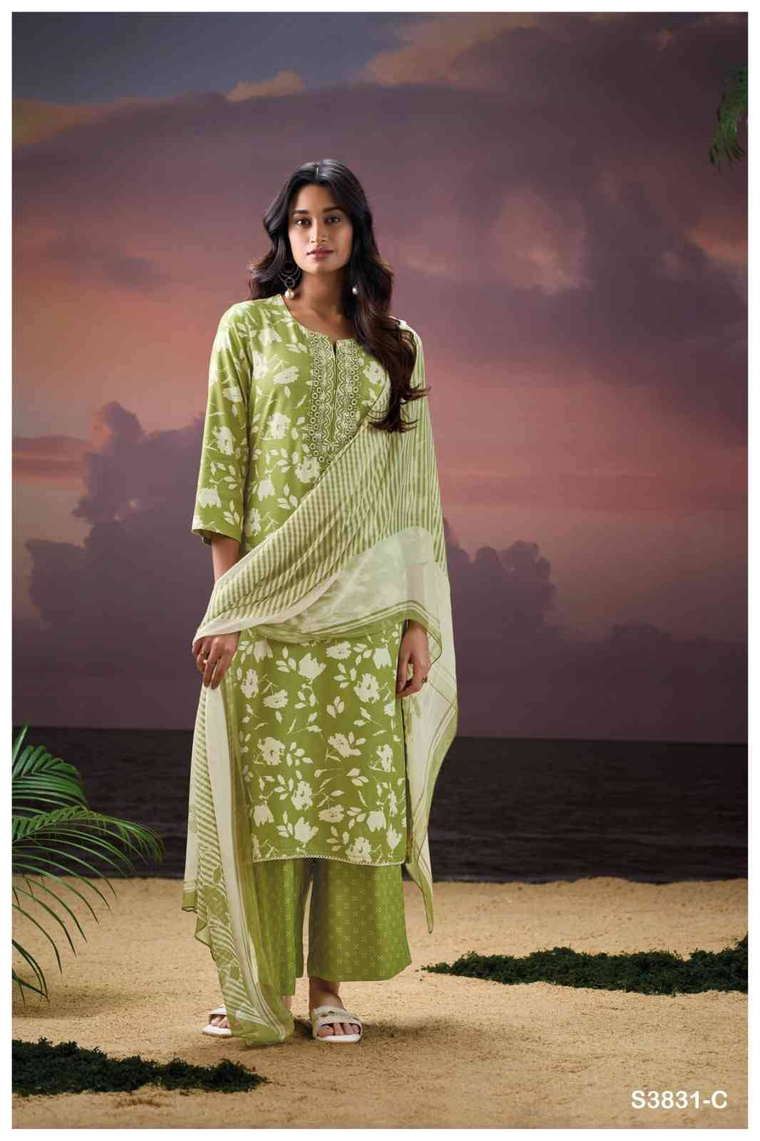 Brylee-3831 By Ganga Fashion 3831-A To 3831-D Series Beautiful Festive Suits Colorful Stylish Fancy Casual Wear & Ethnic Wear Pure Pashmina Dresses At Wholesale Price