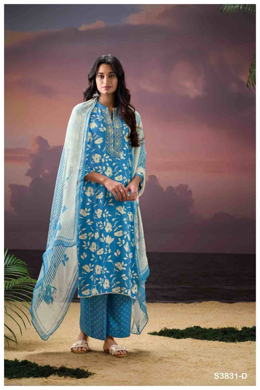 Brylee-3831 By Ganga Fashion 3831-A To 3831-D Series Beautiful Festive Suits Colorful Stylish Fancy Casual Wear & Ethnic Wear Pure Pashmina Dresses At Wholesale Price