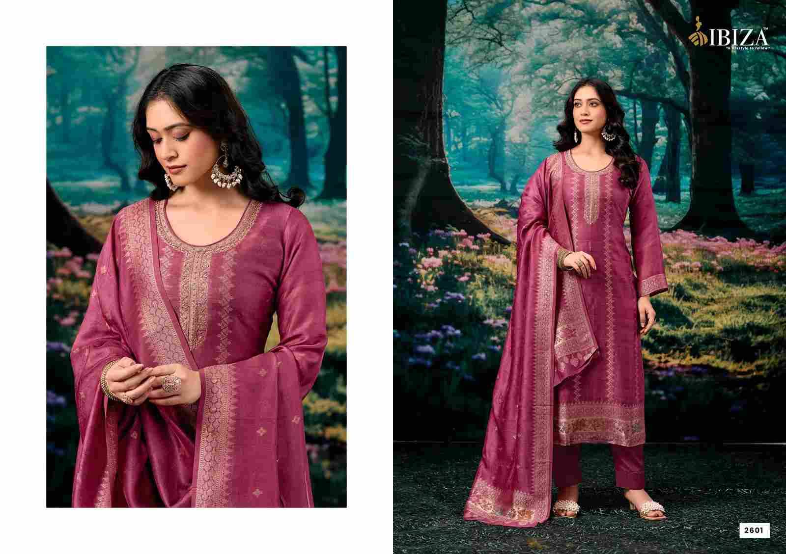 Dilaab By Ibiza 2601 To 2604 Series Beautiful Festive Suits Colorful Stylish Fancy Casual Wear & Ethnic Wear Pure Jacquard Silk Dresses At Wholesale Price