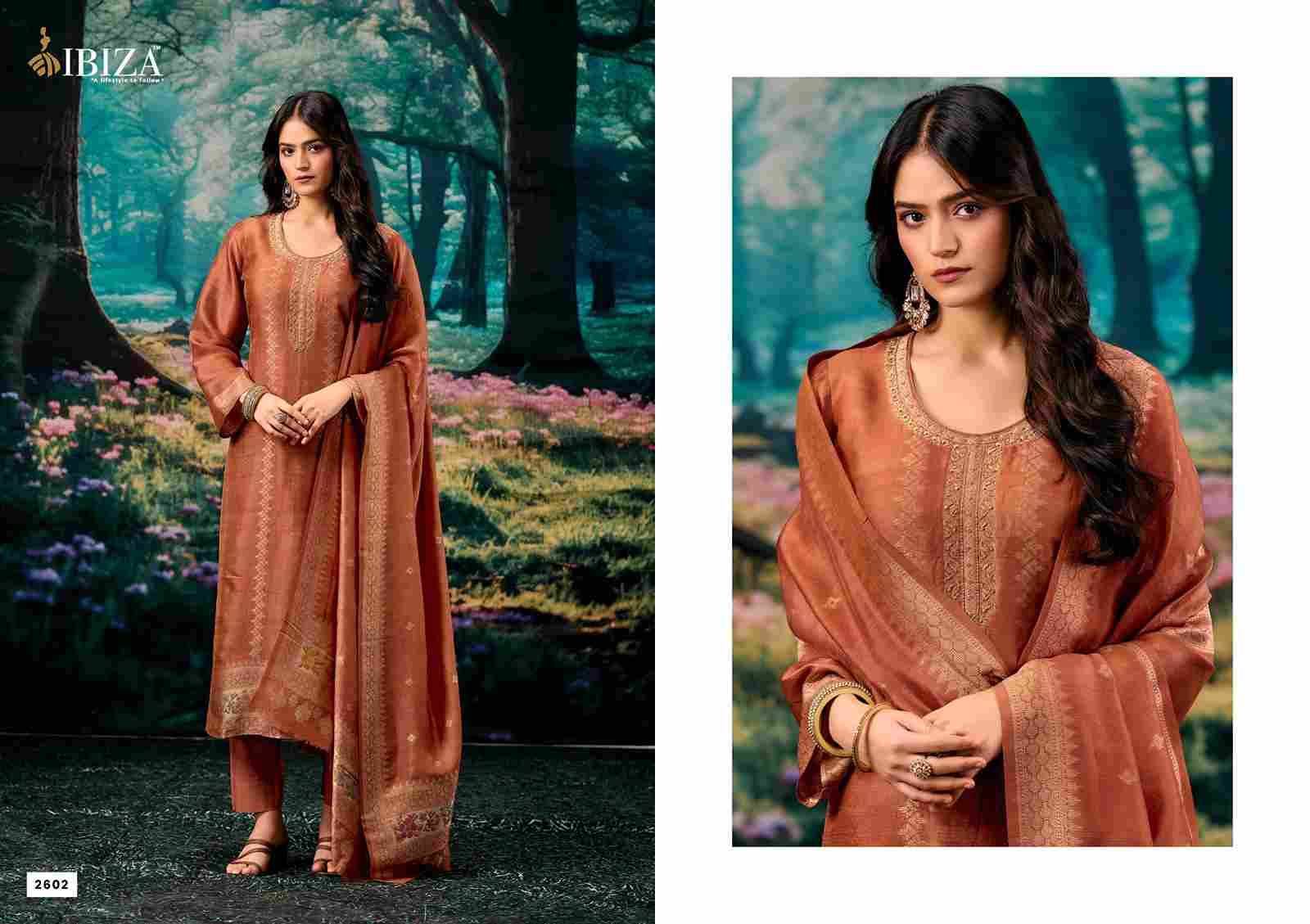 Dilaab By Ibiza 2601 To 2604 Series Beautiful Festive Suits Colorful Stylish Fancy Casual Wear & Ethnic Wear Pure Jacquard Silk Dresses At Wholesale Price