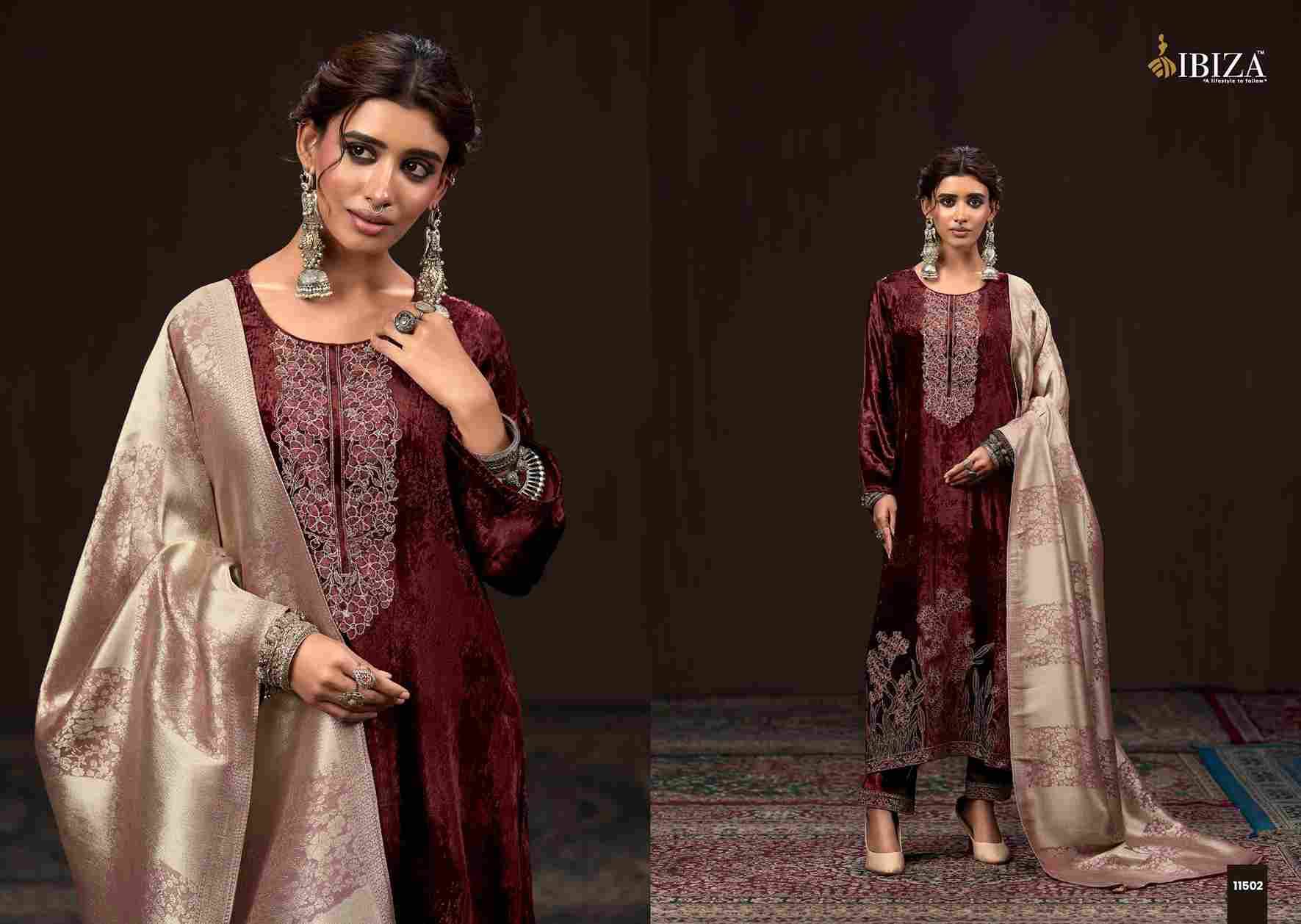 Makhmali By Ibiza 11501 To 11504 Series Beautiful Festive Suits Colorful Stylish Fancy Casual Wear & Ethnic Wear Pure Viscose Velvet Dresses At Wholesale Price