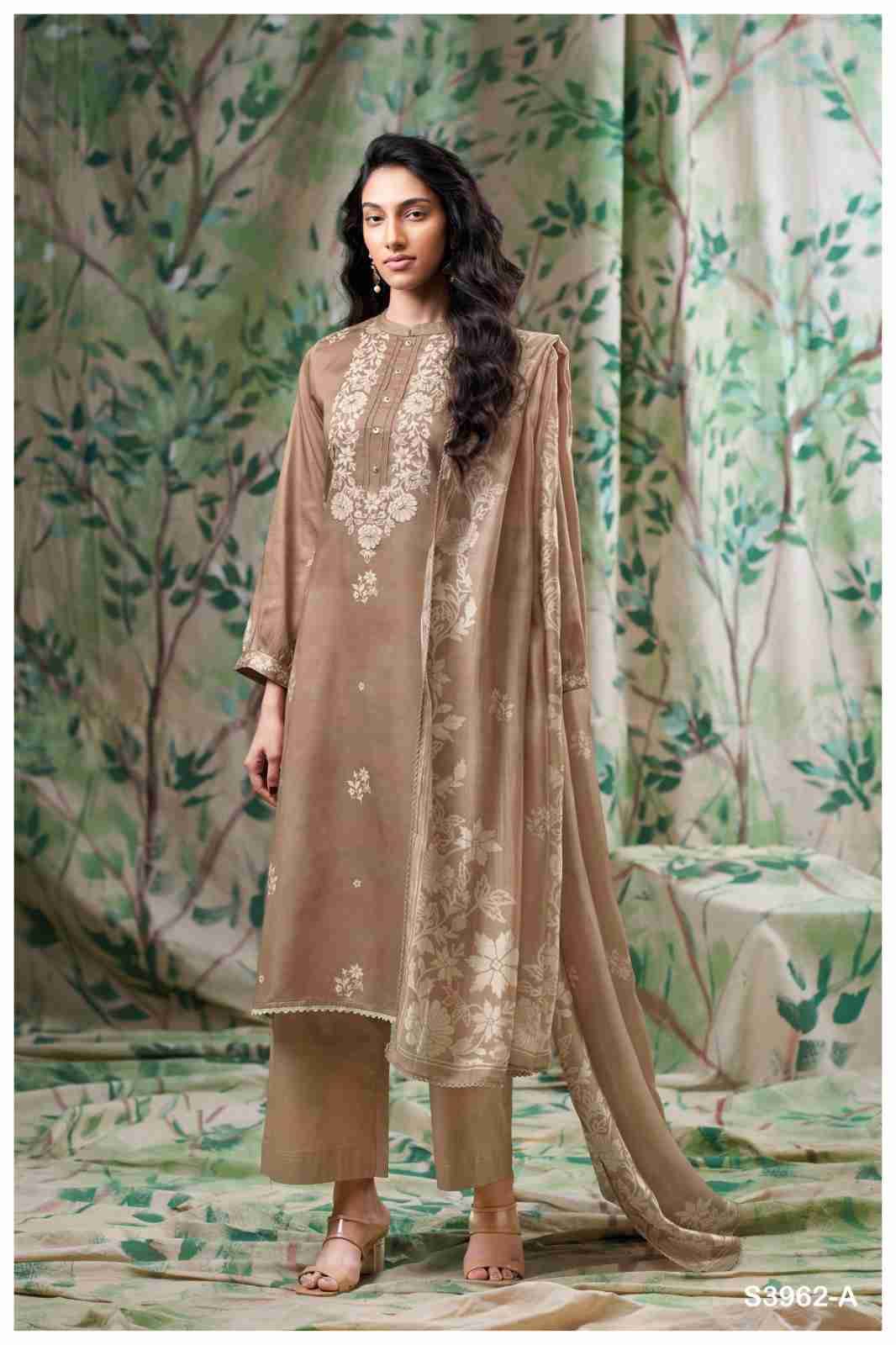 Yavina-3962 By Ganga Fashion 3962-A To 3962-D Series Beautiful Festive Suits Colorful Stylish Fancy Casual Wear & Ethnic Wear Pure Pashmina Dresses At Wholesale Price