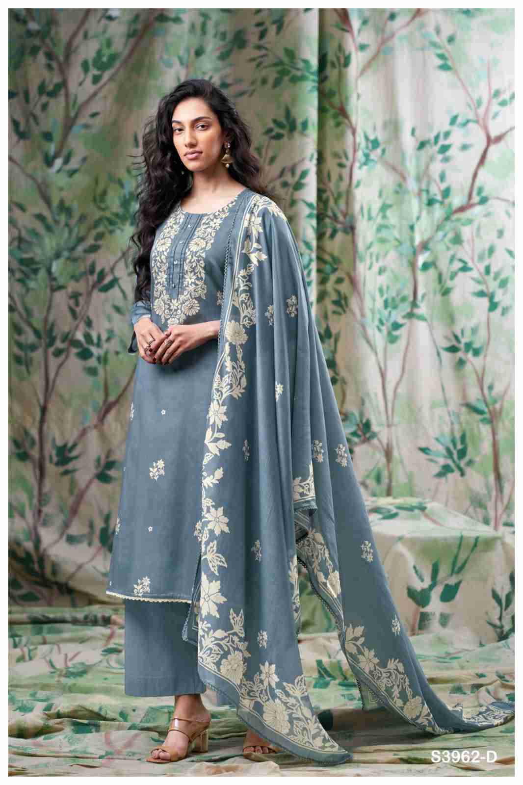 Yavina-3962 By Ganga Fashion 3962-A To 3962-D Series Beautiful Festive Suits Colorful Stylish Fancy Casual Wear & Ethnic Wear Pure Pashmina Dresses At Wholesale Price