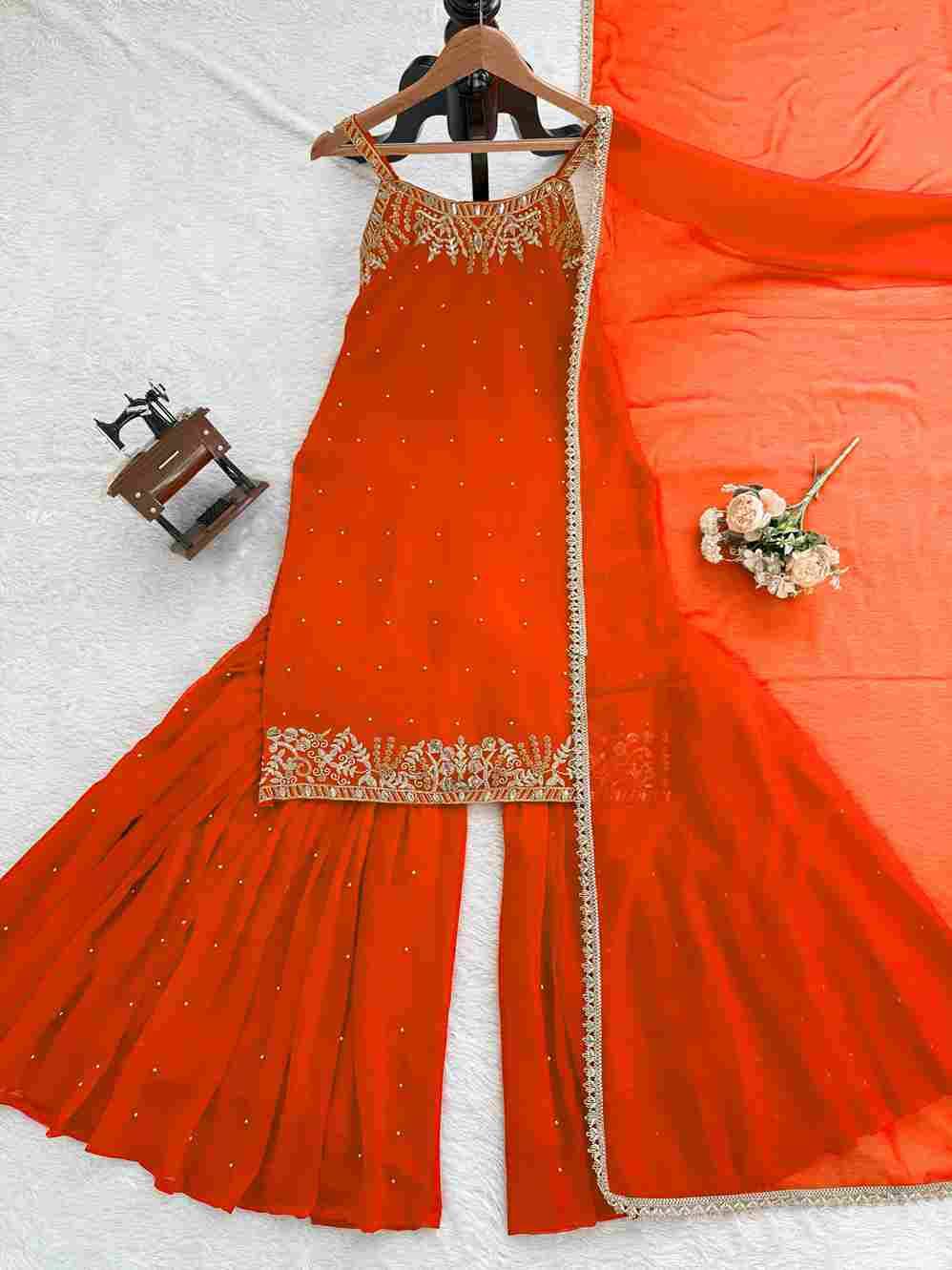 K-1531 By Fashid Wholesale 01 To 09 Series Beautiful Sharara Festive Suits Colorful Stylish Fancy Casual Wear & Ethnic Wear Faux Georgette Dresses At Wholesale Price