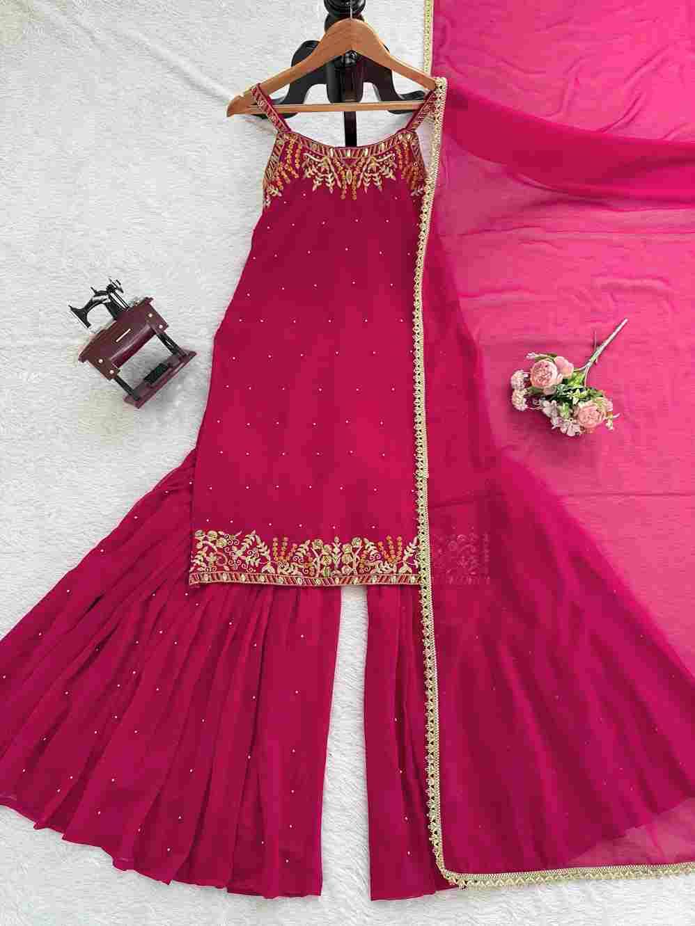 K-1531 By Fashid Wholesale 01 To 09 Series Beautiful Sharara Festive Suits Colorful Stylish Fancy Casual Wear & Ethnic Wear Faux Georgette Dresses At Wholesale Price