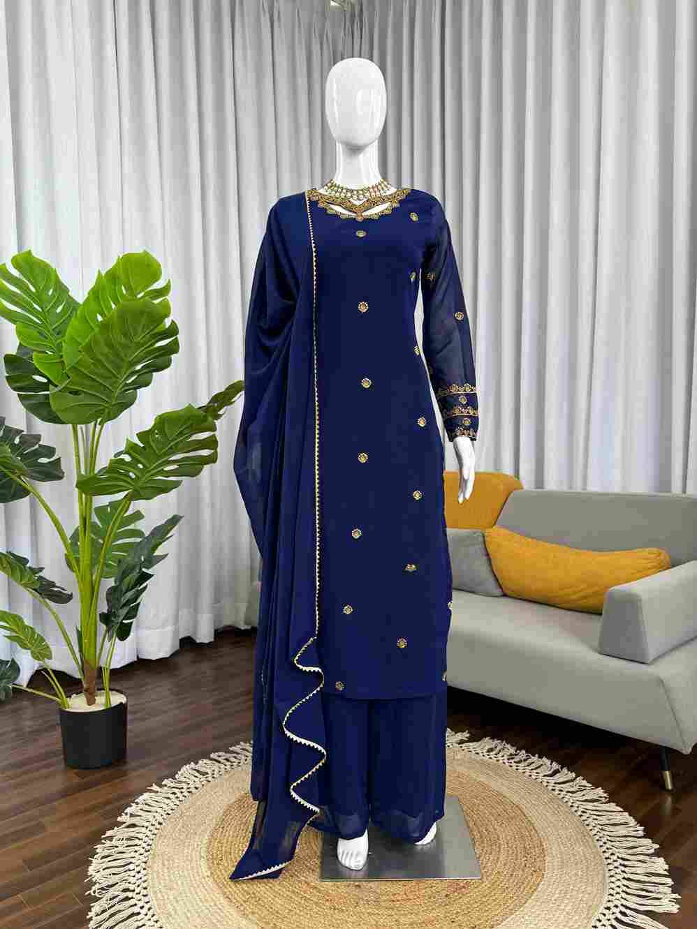 K-1532 By Fashid Wholesale Beautiful Festive Suits Colorful Stylish Fancy Casual Wear & Ethnic Wear Faux Georgette Dresses At Wholesale Price