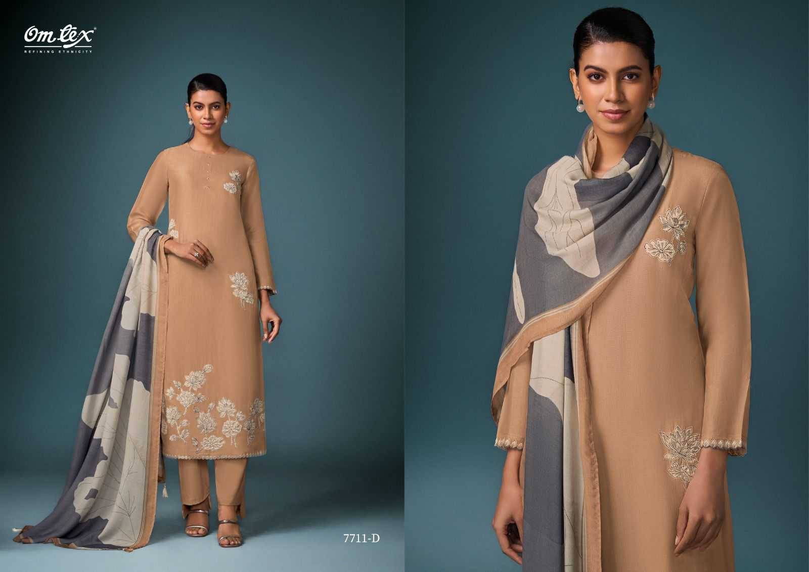 Fashion Icon By Om Tex 7711-A To 7711-D Series Beautiful Festive Suits Colorful Stylish Fancy Casual Wear & Ethnic Wear Silk Dresses At Wholesale Price