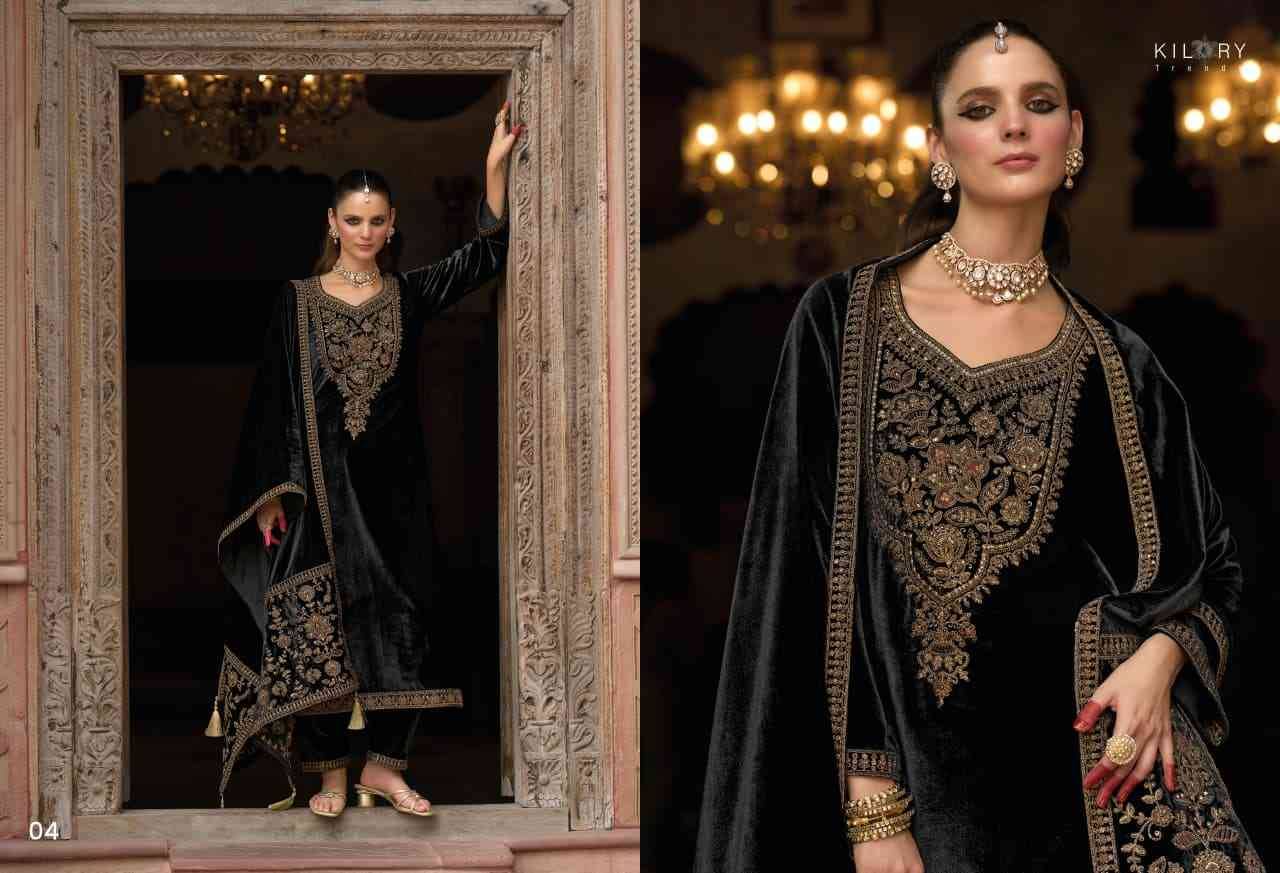 Shehzaadi By Kilory 01 To 06 Series Beautiful Festive Suits Colorful Stylish Fancy Casual Wear & Ethnic Wear Pure Velvet Dresses At Wholesale Price