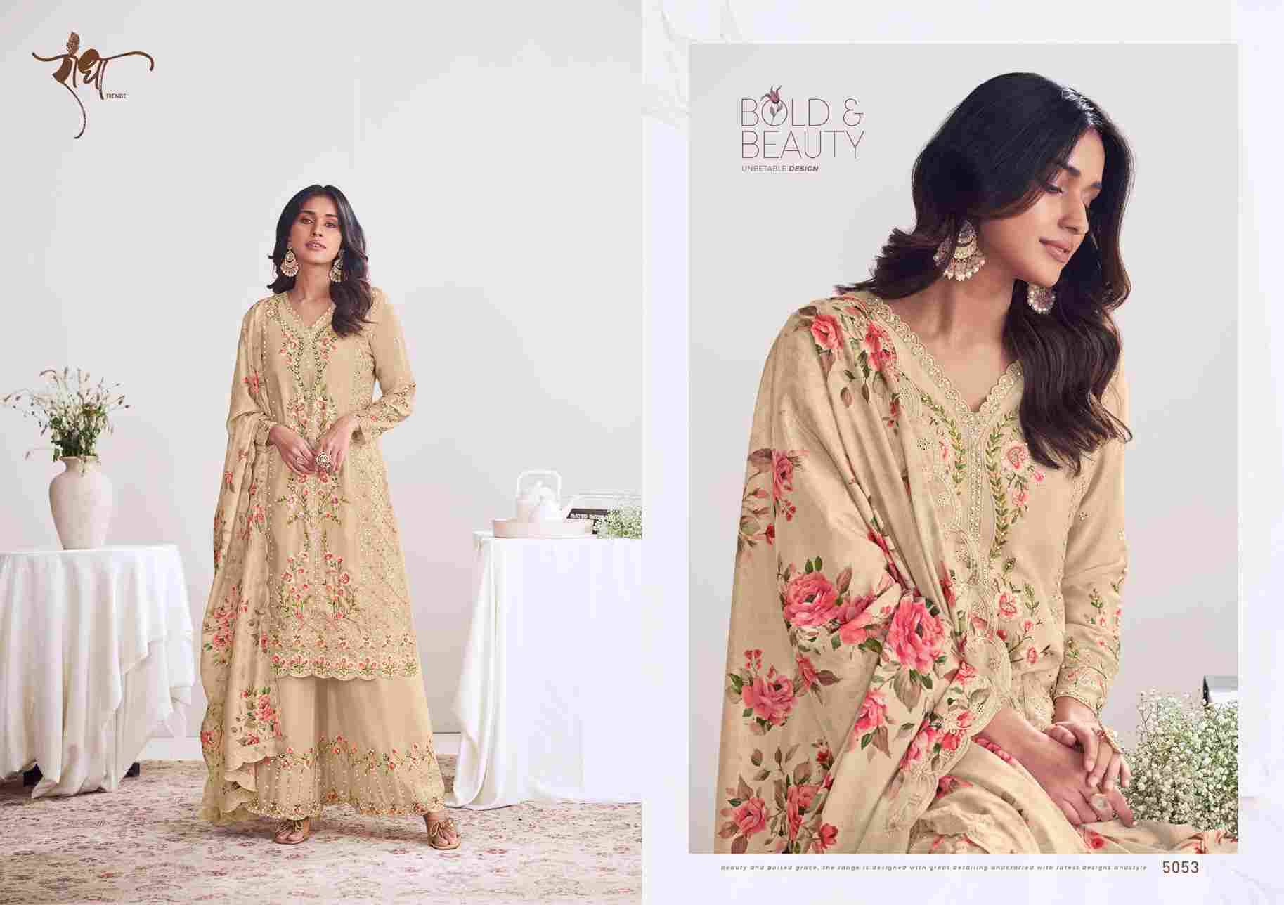 Flory By Radha Trendz 5051 To 5053 Series Designer Sharara Suits Beautiful Fancy Colorful Stylish Party Wear & Occasional Wear Premium Chinnon Dresses At Wholesale Price