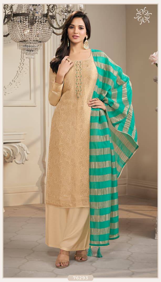 Shirina By Kuleesh 76291 To 76294 Series Designer Festive Suits Collection Beautiful Stylish Fancy Colorful Party Wear & Occasional Wear Simmer Jacquard Dresses At Wholesale Price