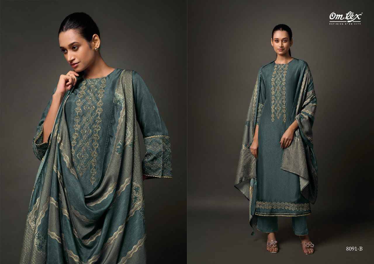 Jinisha By Om Tex 8091-A To 8091-D Series Beautiful Festive Suits Colorful Stylish Fancy Casual Wear & Ethnic Wear Silk Dresses At Wholesale Price