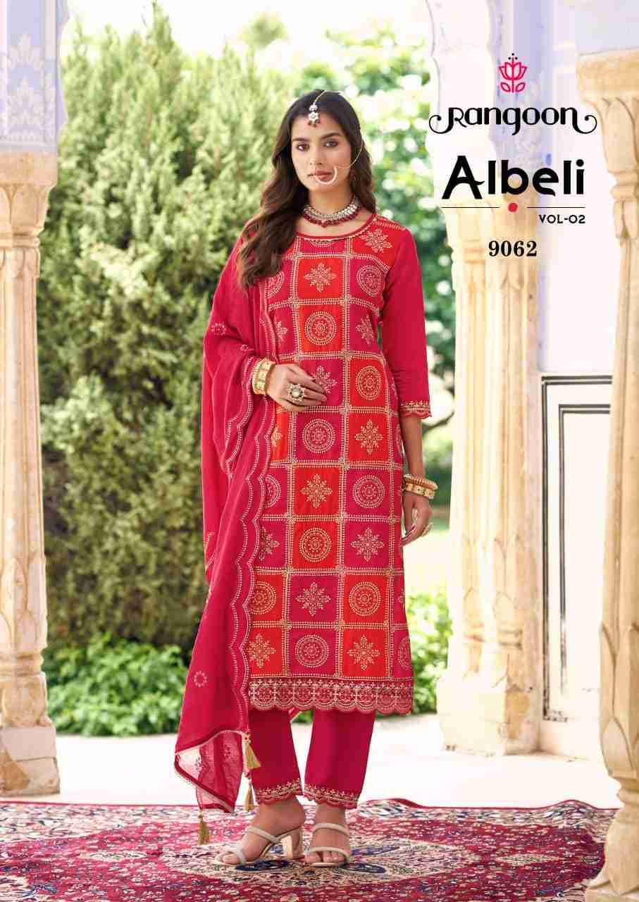 Albeli Vol-2 By Rangoon 9061 To 9064 Series Beautiful Stylish Festive Suits Fancy Colorful Casual Wear & Ethnic Wear & Ready To Wear Silk Dresses At Wholesale Price