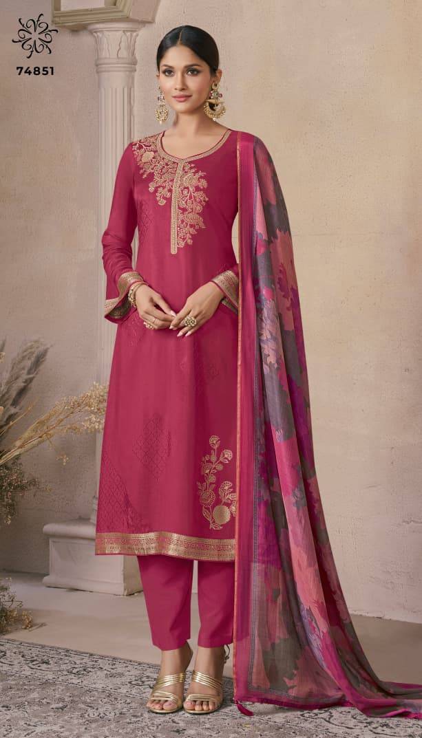 Navya Vol-5 By Kuleesh 74851 To 74854 Series Designer Festive Suits Collection Beautiful Stylish Fancy Colorful Party Wear & Occasional Wear Muslin Dresses At Wholesale Price