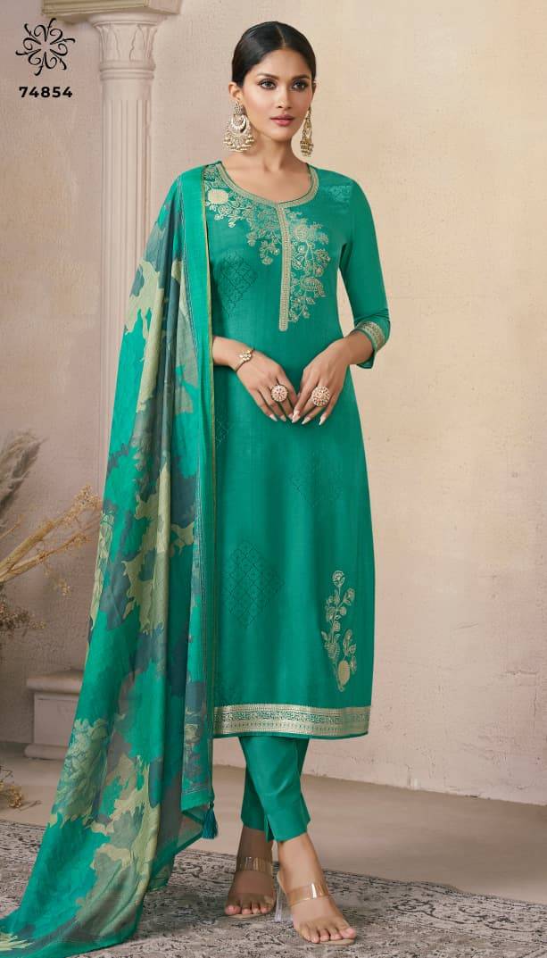 Navya Vol-5 By Kuleesh 74851 To 74854 Series Designer Festive Suits Collection Beautiful Stylish Fancy Colorful Party Wear & Occasional Wear Muslin Dresses At Wholesale Price