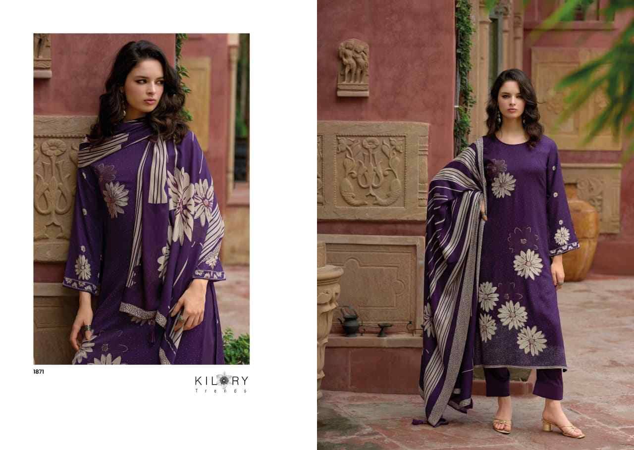 Ilara By Kilory 1871 To 1874 Series Beautiful Festive Suits Colorful Stylish Fancy Casual Wear & Ethnic Wear Pure Viscose Pashmina Dresses At Wholesale Price