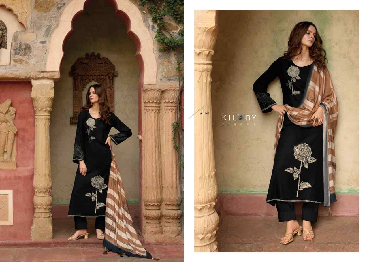 Alfaaz By Kilory 1861 To 1864 Series Beautiful Festive Suits Colorful Stylish Fancy Casual Wear & Ethnic Wear Pure Viscose Pashmina Dresses At Wholesale Price