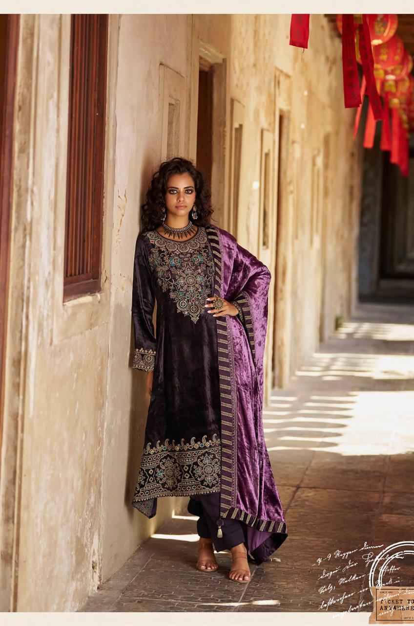 Forest By Aiqa 1601 To 1606 Series Beautiful Festive Suits Colorful Stylish Fancy Casual Wear & Ethnic Wear Pure Viscose Velvet Dresses At Wholesale Price