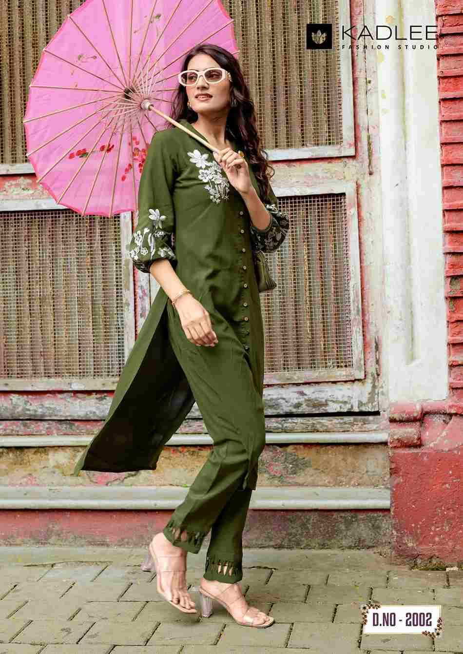 Silver Stone By Kadlee 2001 To 2006 Series Designer Stylish Fancy Colorful Beautiful Party Wear & Ethnic Wear Collection Rayon Print Kurtis With Bottom At Wholesale Price