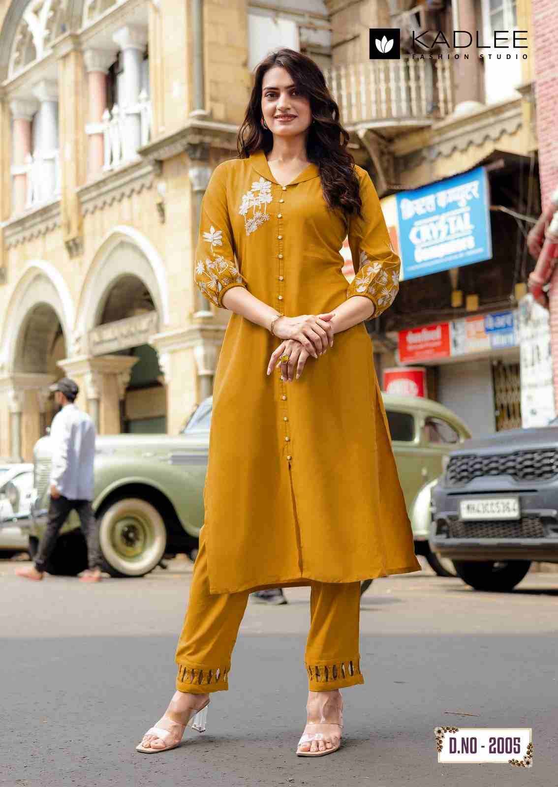 Silver Stone By Kadlee 2001 To 2006 Series Designer Stylish Fancy Colorful Beautiful Party Wear & Ethnic Wear Collection Rayon Print Kurtis With Bottom At Wholesale Price