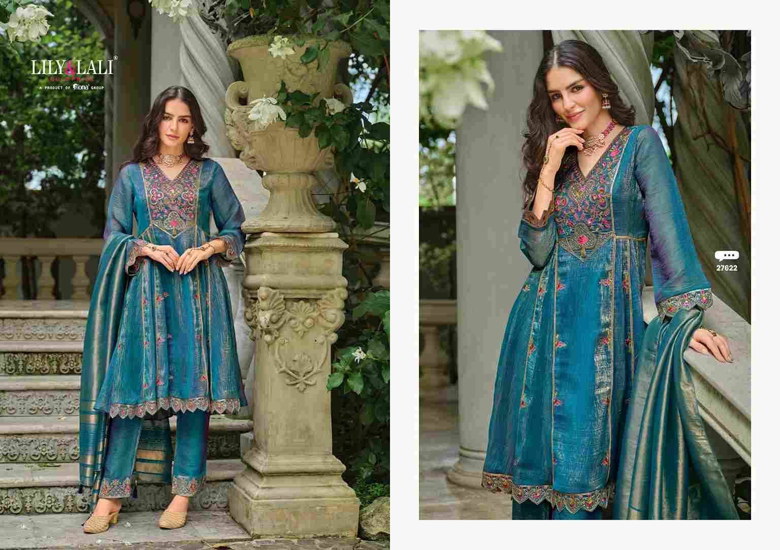 Suhana By Lily And Lali 27621 To 27624 Series Beautiful Festive Suits Colorful Stylish Fancy Casual Wear & Ethnic Wear Simmer Silk Embroidery Dresses At Wholesale Price