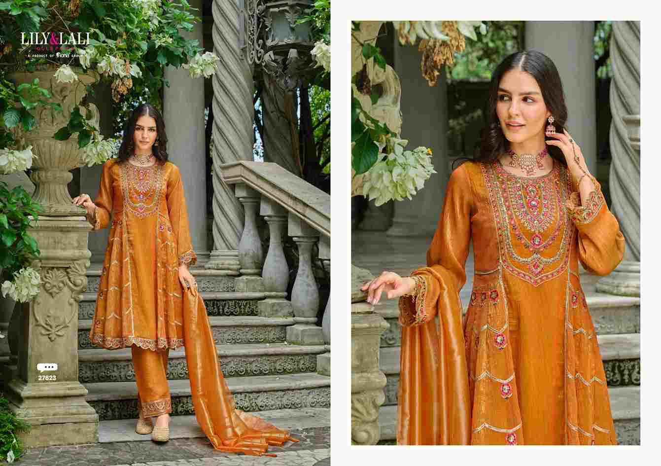 Suhana By Lily And Lali 27621 To 27624 Series Beautiful Festive Suits Colorful Stylish Fancy Casual Wear & Ethnic Wear Simmer Silk Embroidery Dresses At Wholesale Price