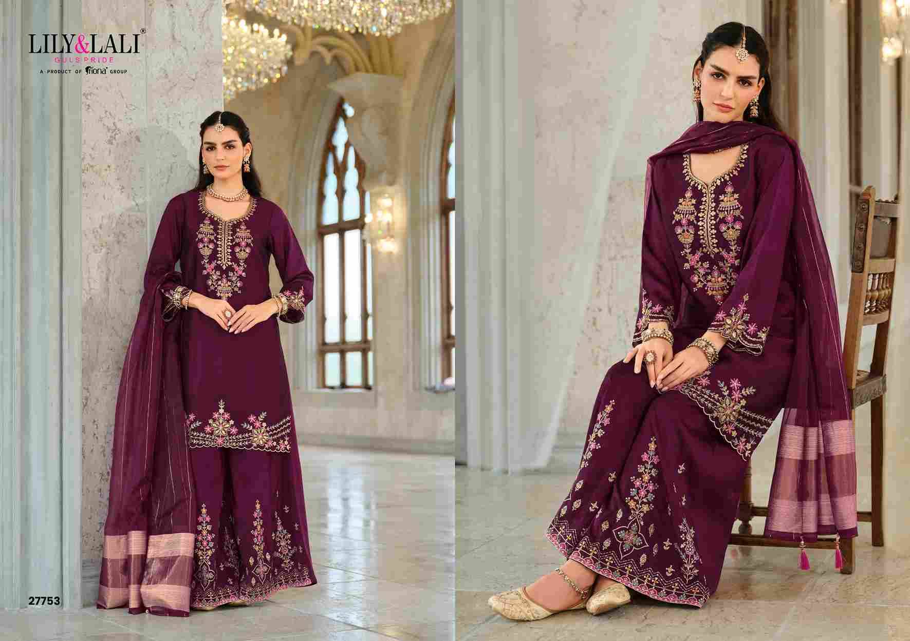 Tara By Lily And Lali 27751 To 27754 Series Beautiful Festive Suits Colorful Stylish Fancy Casual Wear & Ethnic Wear Simmer Silk Embroidery Dresses At Wholesale Price