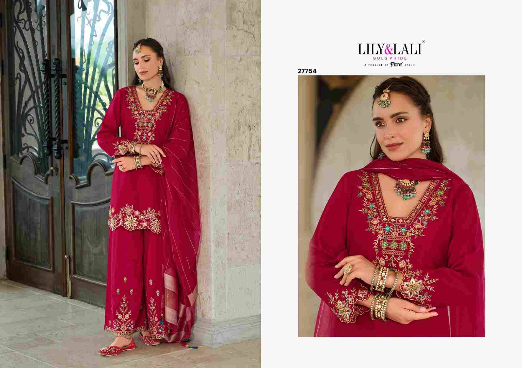 Tara By Lily And Lali 27751 To 27754 Series Beautiful Festive Suits Colorful Stylish Fancy Casual Wear & Ethnic Wear Simmer Silk Embroidery Dresses At Wholesale Price