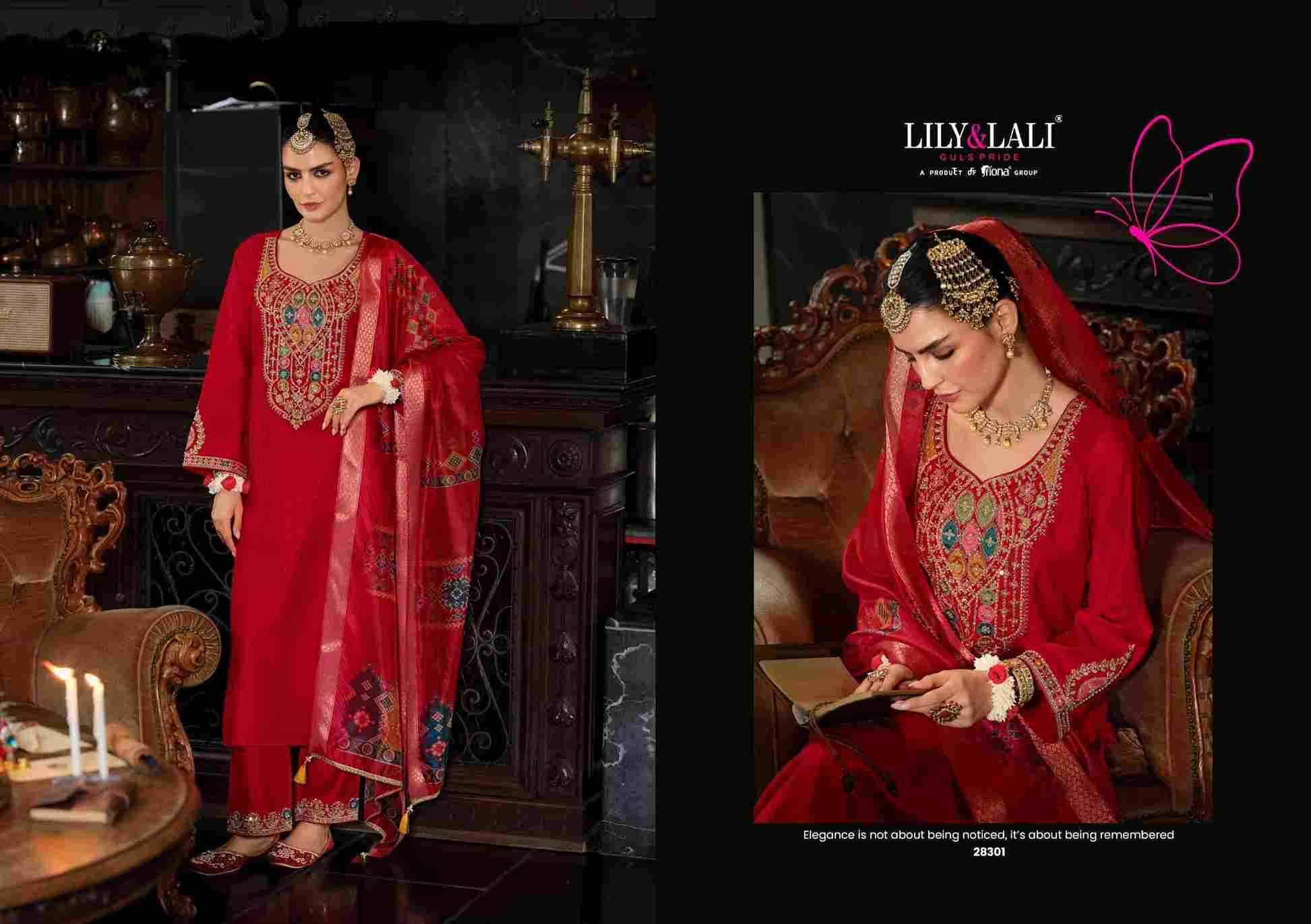 Sindoor By Lily And Lali 28301 To 28304 Series Beautiful Festive Suits Colorful Stylish Fancy Casual Wear & Ethnic Wear Viscose Silk Embroidery Dresses At Wholesale Price