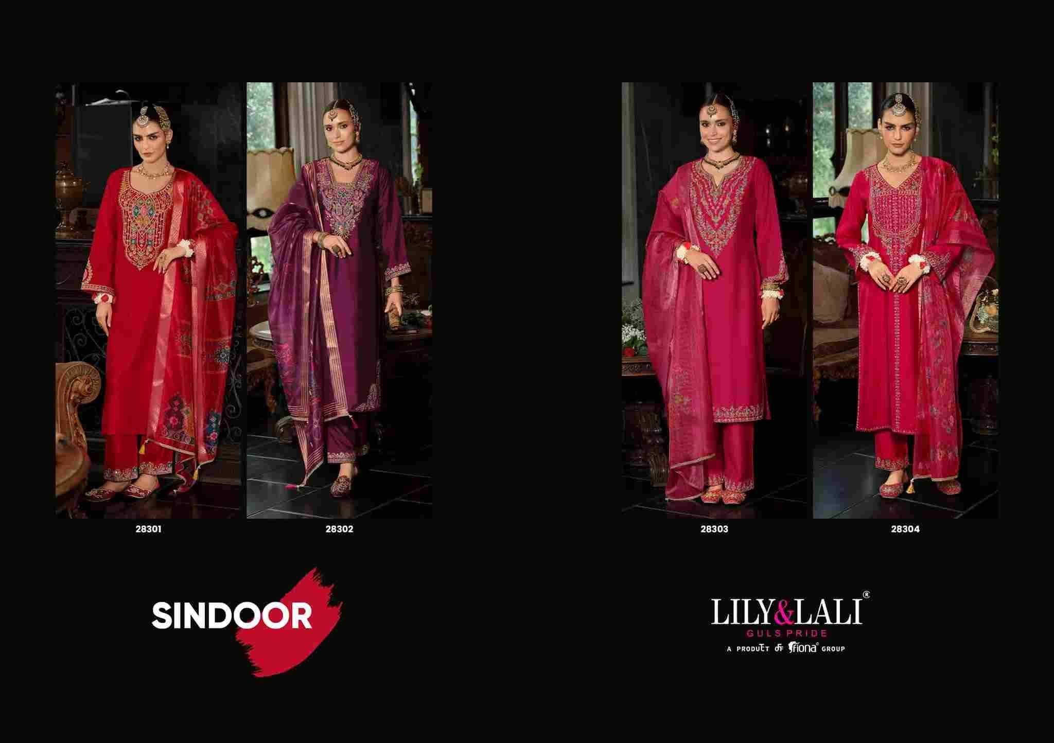 Sindoor By Lily And Lali 28301 To 28304 Series Beautiful Festive Suits Colorful Stylish Fancy Casual Wear & Ethnic Wear Viscose Silk Embroidery Dresses At Wholesale Price