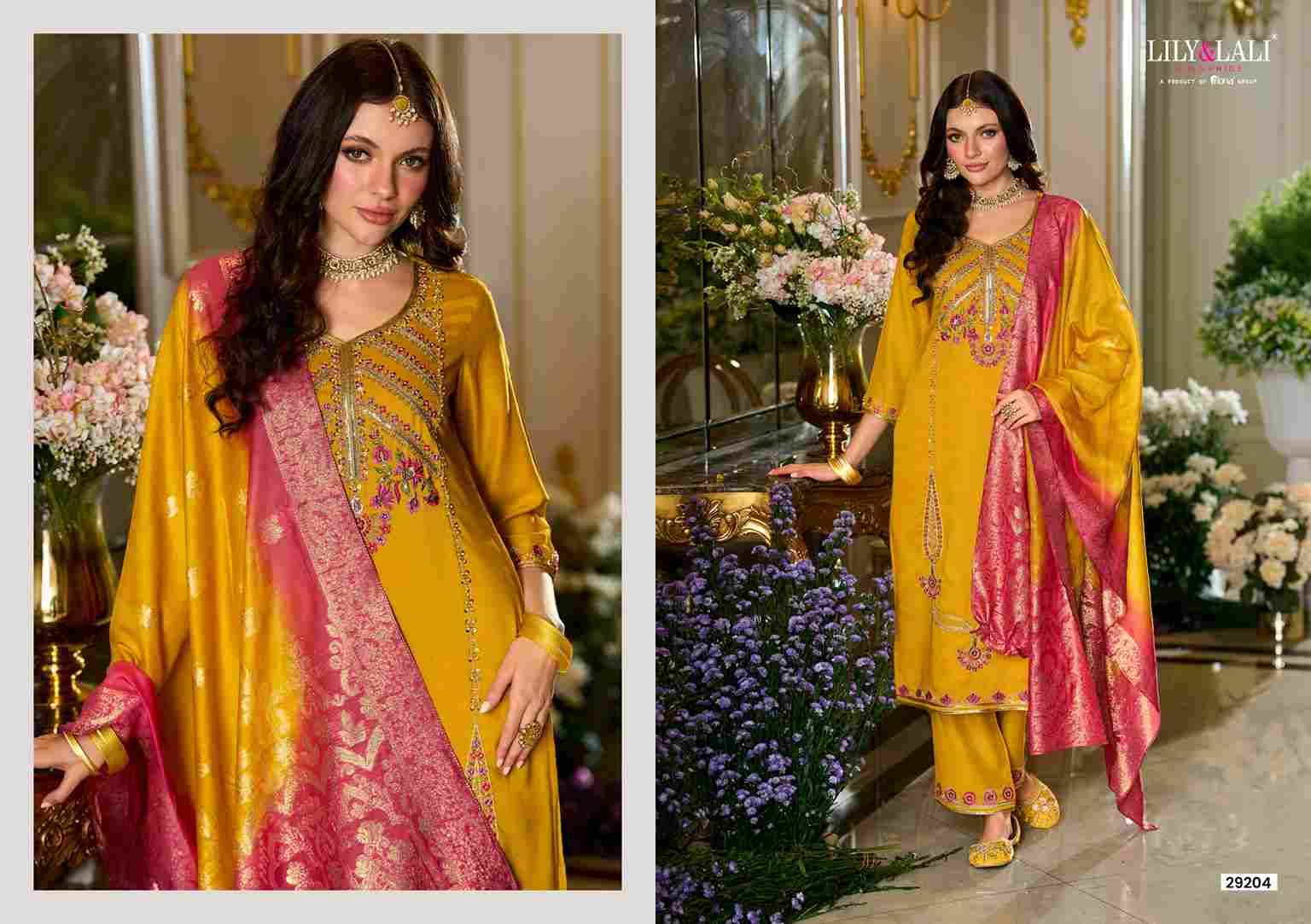 Sitara By Lily And Lali 29201 To 29204 Series Beautiful Festive Suits Colorful Stylish Fancy Casual Wear & Ethnic Wear Viscose Silk Embroidery Dresses At Wholesale Price