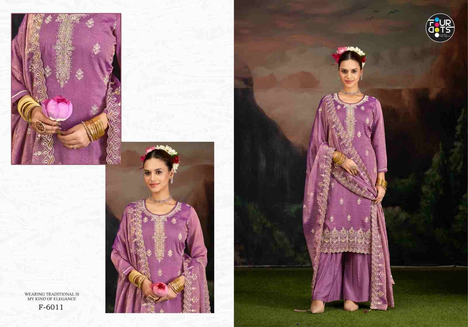 Idhika By Four Dots 6011 To 6014 Series Designer Stylish Fancy Colorful Beautiful Party Wear & Ethnic Wear Collection Silk Dresses At Wholesale Price