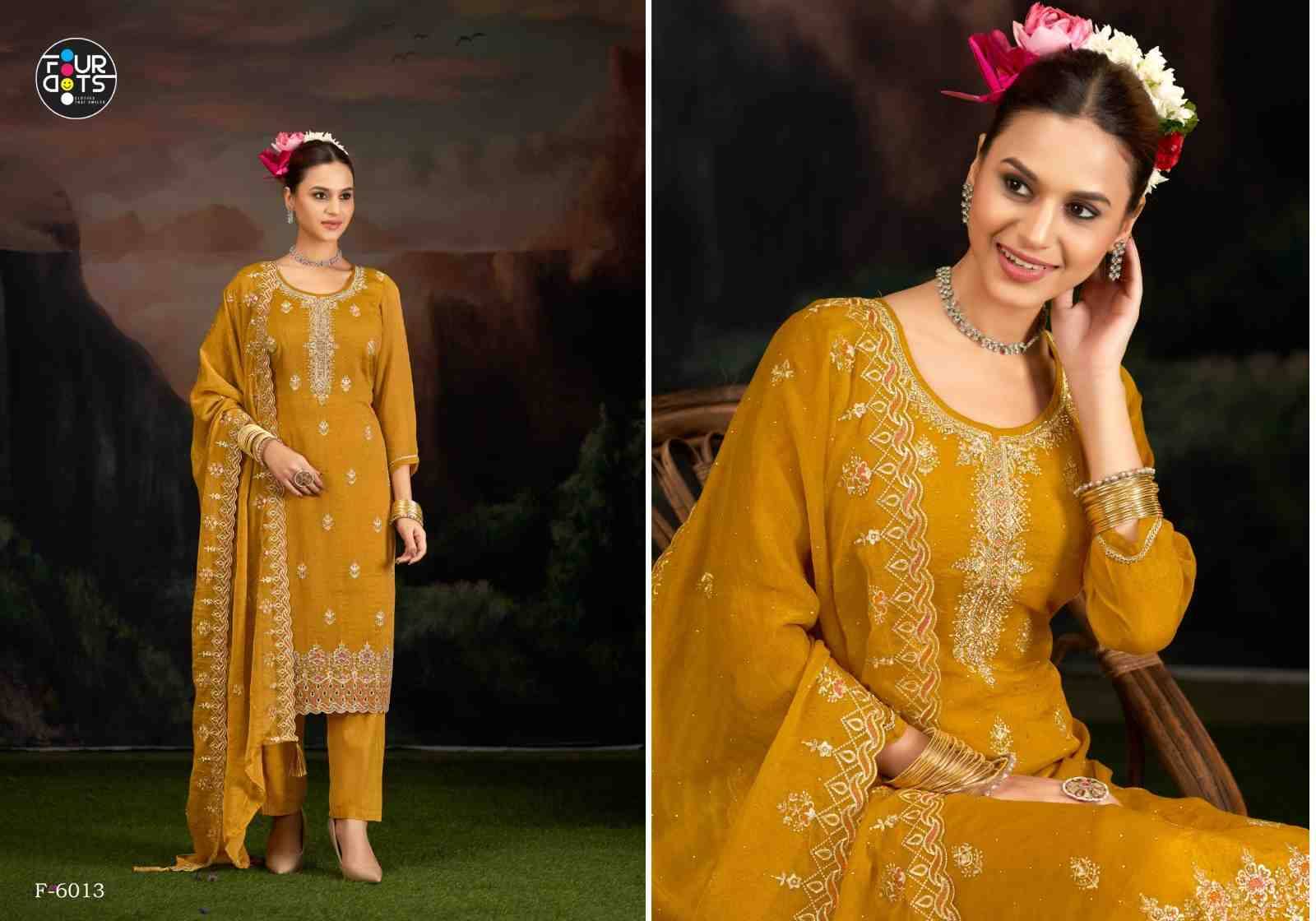 Idhika By Four Dots 6011 To 6014 Series Designer Stylish Fancy Colorful Beautiful Party Wear & Ethnic Wear Collection Silk Dresses At Wholesale Price