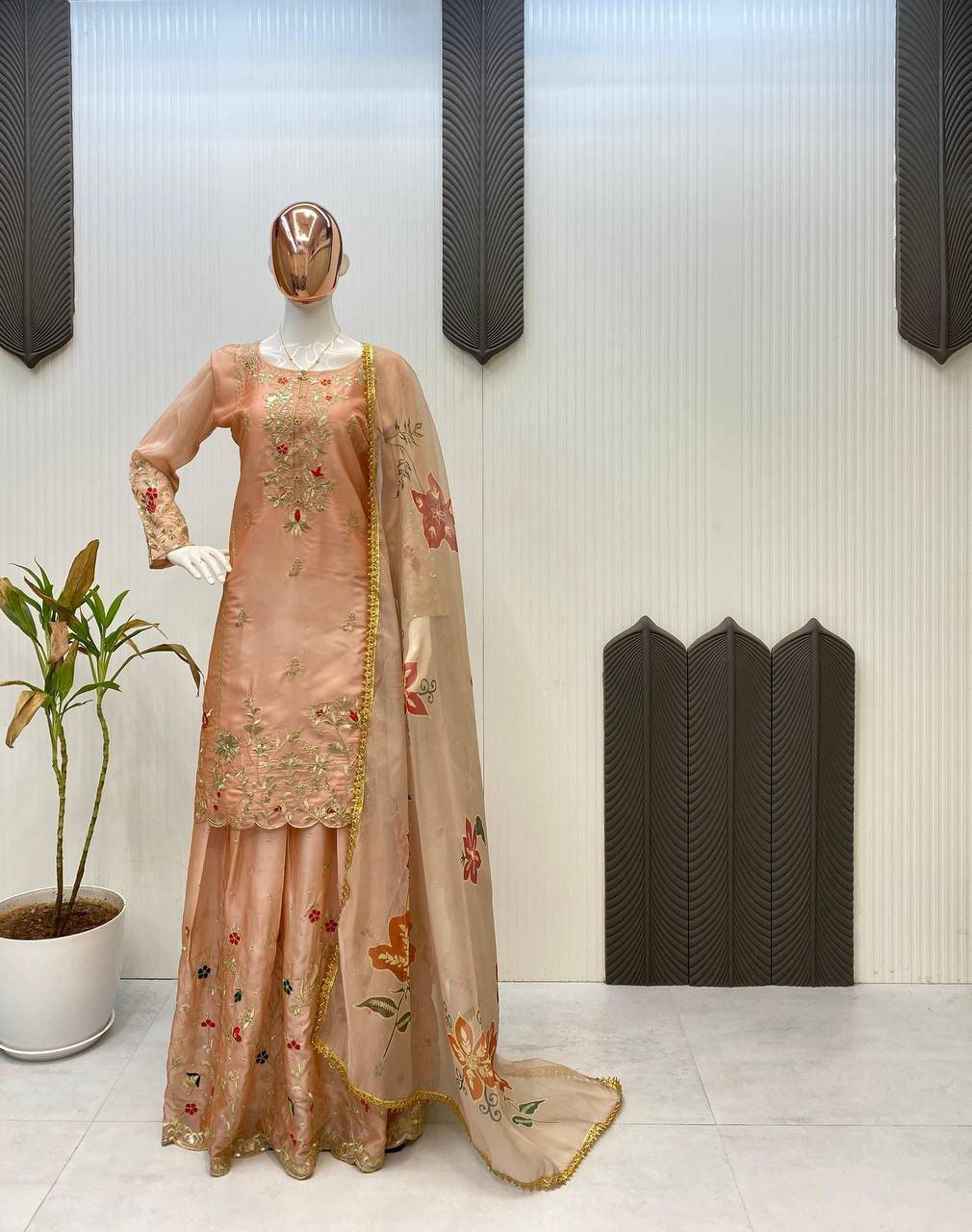Le-1976 By Fashid Wholesale Beautiful Festive Suits Colorful Stylish Fancy Casual Wear & Ethnic Wear Chinnon Dresses At Wholesale Price