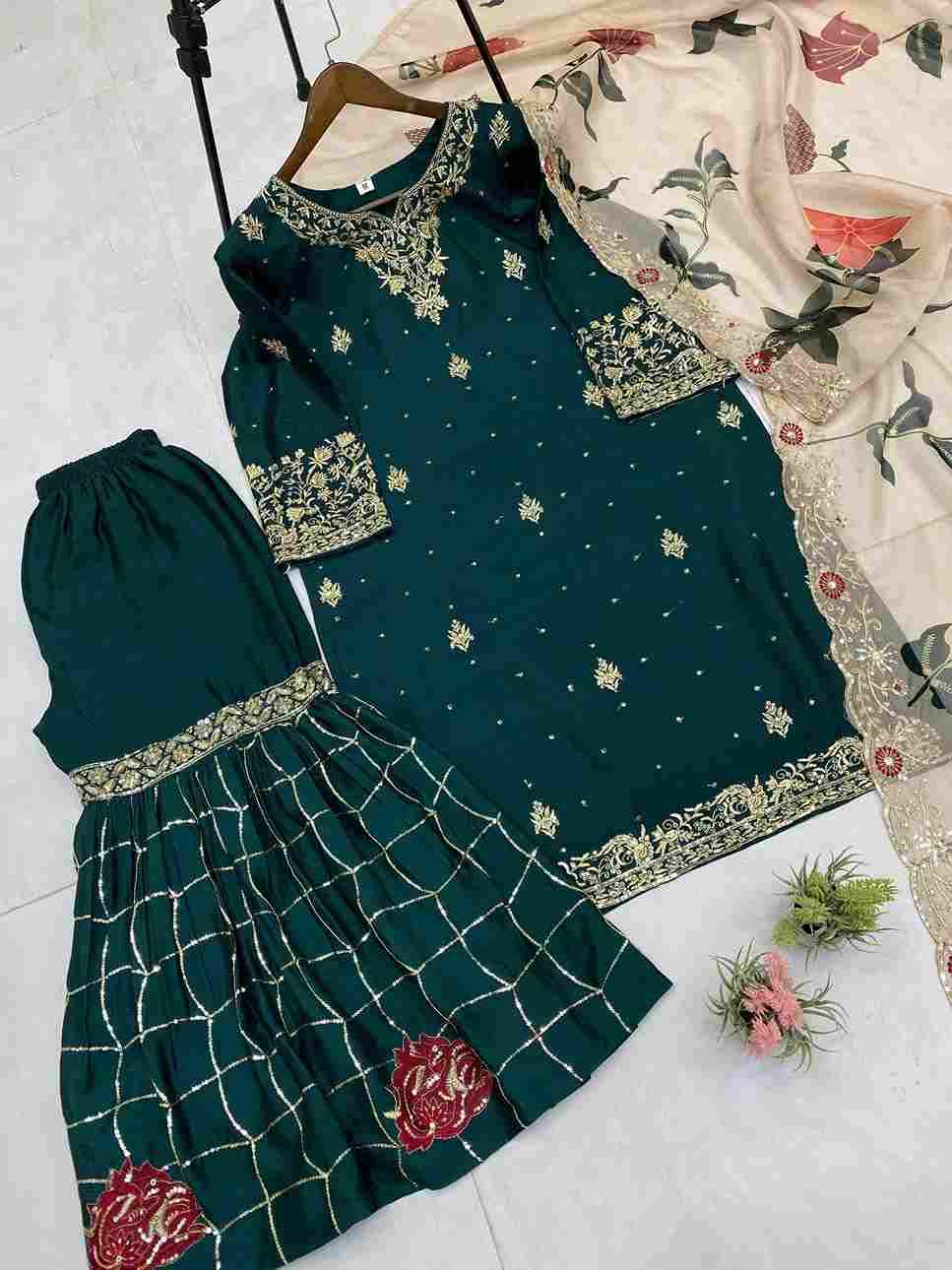 Le-1946 By Fashid Wholesale Beautiful Festive Sharara Suits Colorful Stylish Fancy Casual Wear & Ethnic Wear Chinnon Dresses At Wholesale Price