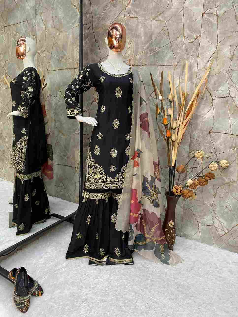 Le-1887 By Fashid Wholesale 01 To 03 Series Sharara Suits Beautiful Fancy Colorful Stylish Party Wear & Occasional Wear Chinnon Dresses At Wholesale Price