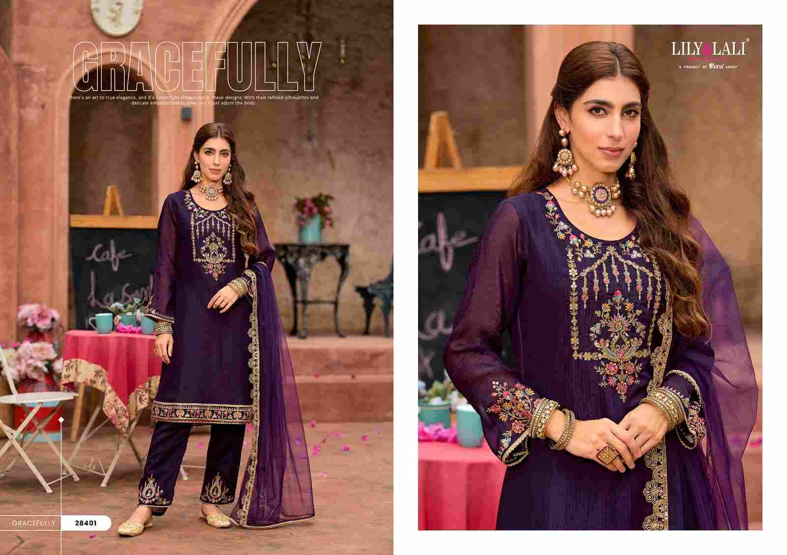 Romania By Lily And Lali 28401 To 28404 Series Beautiful Festive Suits Colorful Stylish Fancy Casual Wear & Ethnic Wear Silk Embroidery Dresses At Wholesale Price