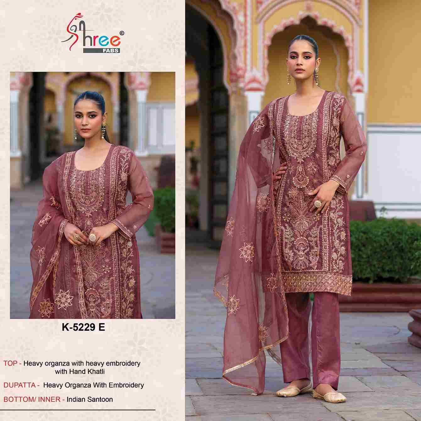 Shree Fabs Hit Design K-5229 Colours Vol-2 By Shree Fabs K-5229-E To K-5229-H Series Beautiful Pakistani Suits Colorful Stylish Fancy Casual Wear & Ethnic Wear Heavy Organza Embroidered Dresses At Wholesale Price