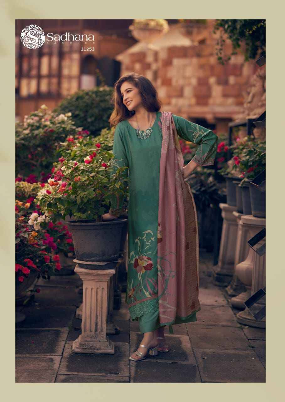 Zariya By Sadhana Fashion 11249 To 11254 Series Designer Festive Suits Beautiful Fancy Stylish Colorful Party Wear & Occasional Wear Pure Muslin Silk Print Dresses At Wholesale Price