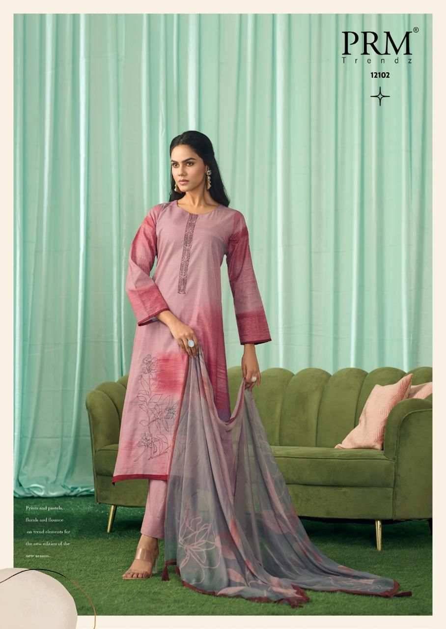 Vanilla By PRM Trendz 12101 To 12106 Series Beautiful Festive Suits Colorful Stylish Fancy Casual Wear & Ethnic Wear Cotton Linen Dresses At Wholesale Price